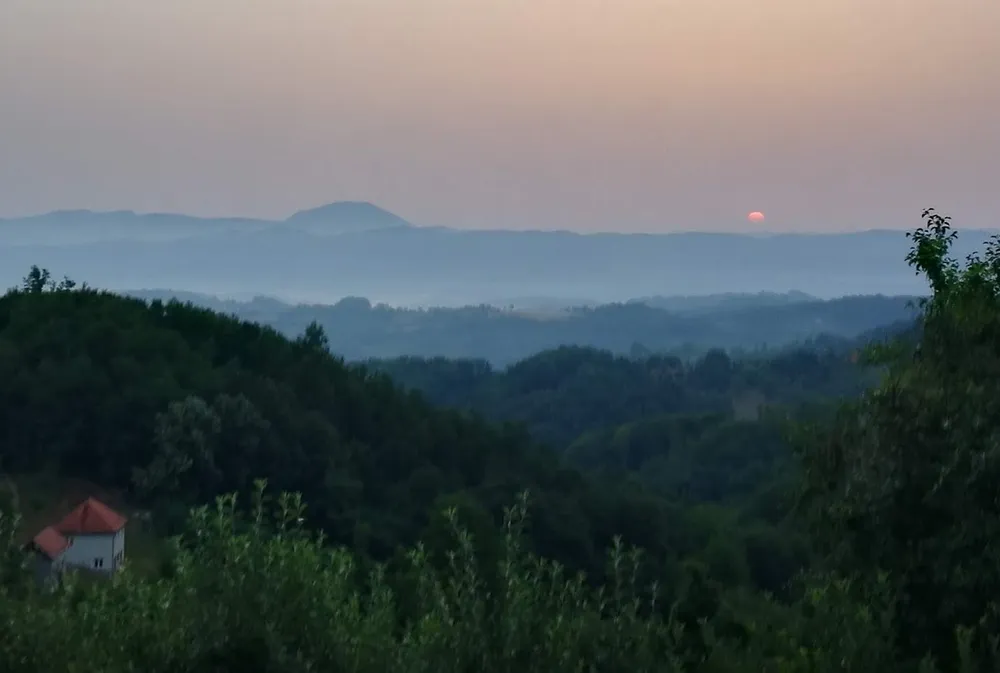 hills at dawn